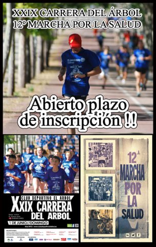 Cartel carrera del Árbol y Marcha de la Salud