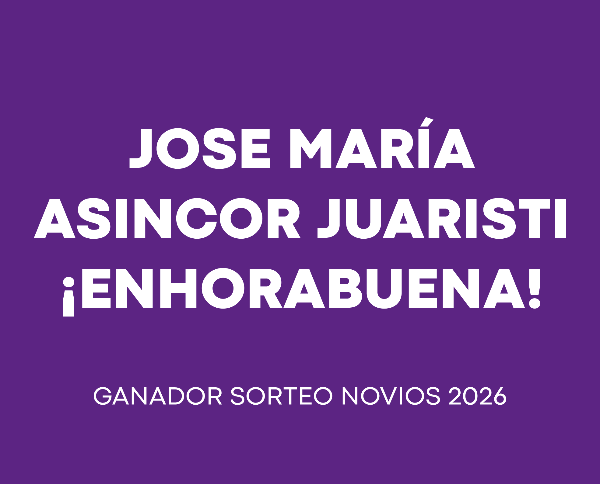 SORTEO NOVIOS 