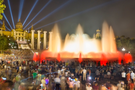 Fuentes de Montjuïc en plena celebración de La Mercè