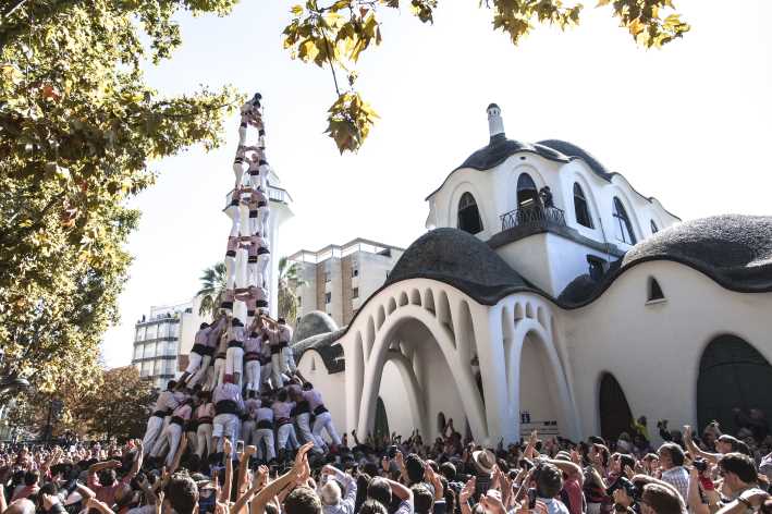 Castellers en Masia Freixa