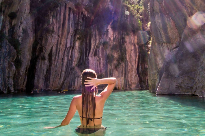 Un baño en Montanejos