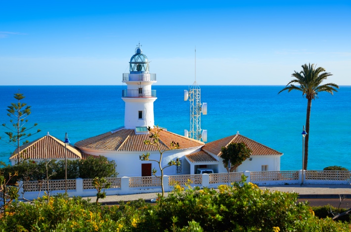 Faro de Cullera al atardecer