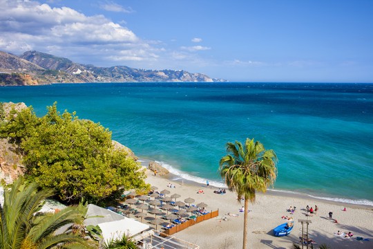 Panorámica playa Calahonda, Nerja