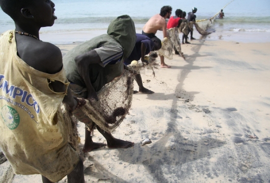 Pescadores en Senegal