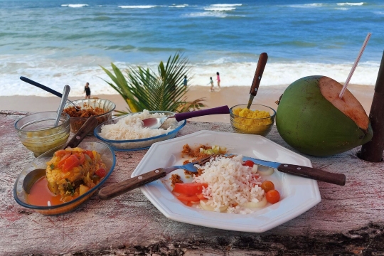 Gastronomía caribeña de Playa Mujeres