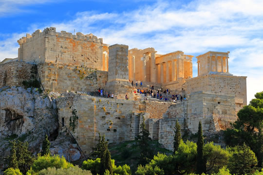 Panorámica de la Acrópolis de Antenas, Grecia