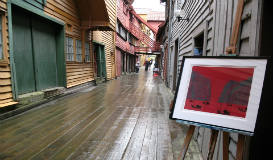 Recreación de las antiguas calles de Bergen