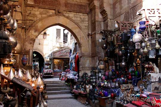 Bazar típico de El Cairo